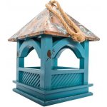 Pet Buddy PetBuddy Altánek krmítko pro ptáky 20 x 20 x 30 cm tyrkys cedrové dřevo – Zboží Dáma