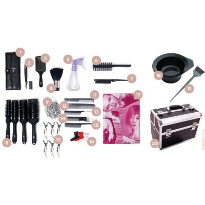 Salon Komplet Učňovský set 1 Kufřík černý 2025 Barva: Učňovský set 1 2025 E) AKITZ PINK – Zboží Dáma