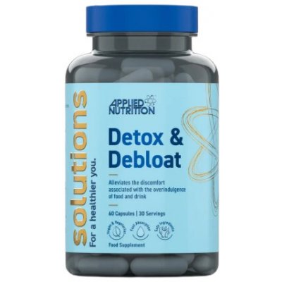 Applied Nutrition Solutions Detox & Debloat aktivní uhlí s bylinami 60 kapslí – Hledejceny.cz