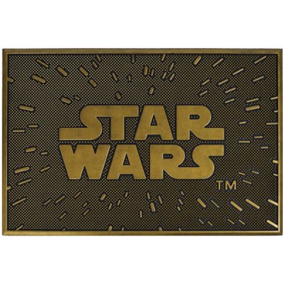 CurePink Gumová Star Wars Hvězdné války Logo (60 x 40 cm) hnědá [GP85535] – Zboží Mobilmania