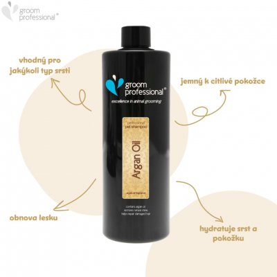 Groom Professional Argan Oil Shampoo hydratační šampon s arganovým olejem 450 ml – Zboží Dáma
