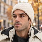 Unisex zimní bílá čepice s angorou teplá měkká a stylová P-2600-BIL – Hledejceny.cz