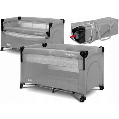 Caretero Cestovní postýlka Esti Grey – Zboží Mobilmania