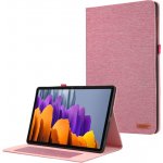 Protemio Fabric Zaklápěcí obal pro Samsung Galaxy Tab S9 Ultra 65558 růžový – Zboží Mobilmania