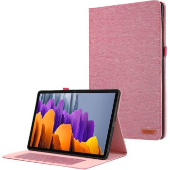 Protemio Fabric Zaklápěcí obal pro Samsung Galaxy Tab S9 Ultra 65558 růžový