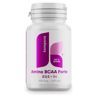 KOMPAVA Amino BCAA Forte 2:1:1 + B6 180 kapslí – Zboží Mobilmania