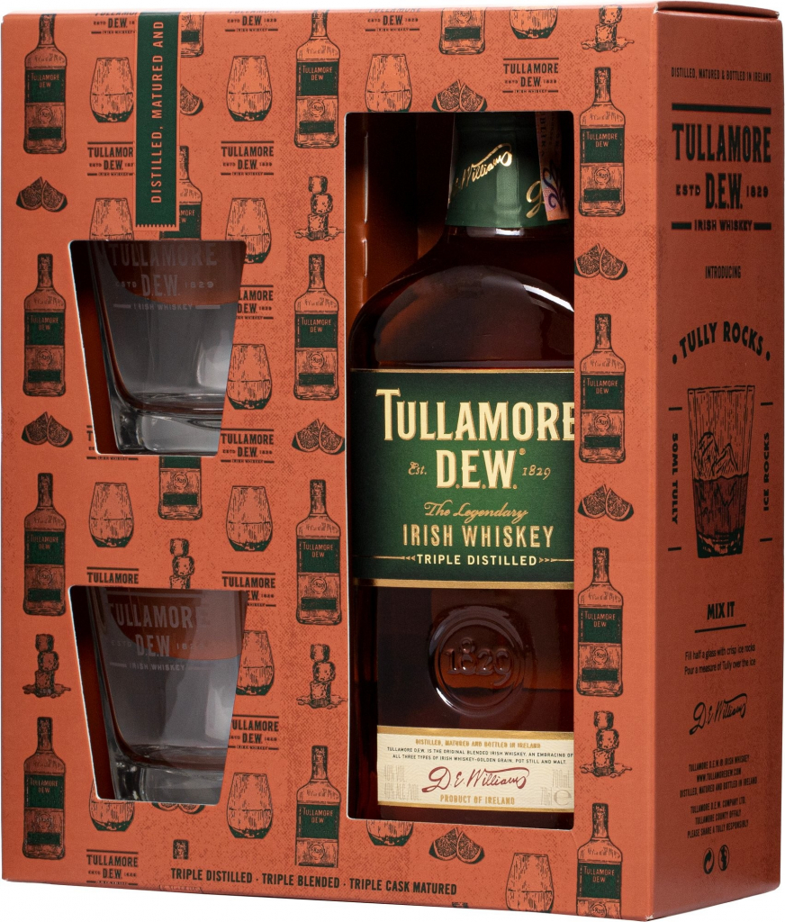Tullamore Dew 40% 0,7 l (dárkové balení 2 sklenice)