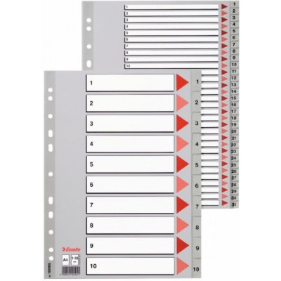 Rozřaďovač A4 1-10 plastovy-ESSELTE 100105 – Zboží Živě
