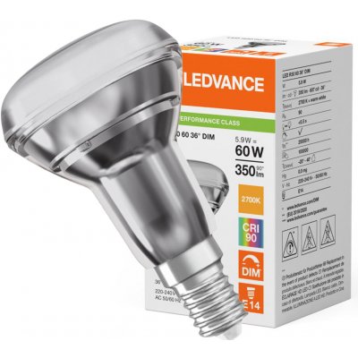 LEDVANCE LED žárovka LED R50 E14 5.9W = 60W 350lm 2700K Teplá Bílá FILAMENT stmívatelné – Hledejceny.cz