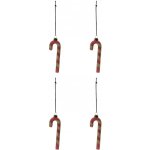 House Doctor Skleněná vánoční ozdoba Stick Dusty Red – set 4 ks, červená barva, sklo – Hledejceny.cz