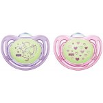 Nuk Freestyle Night silikon + box růžová 2 ks – Zboží Dáma