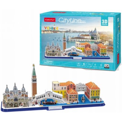 CubicFun 3D puzzle CityLine panorama:Benátky 126 ks – Sleviste.cz