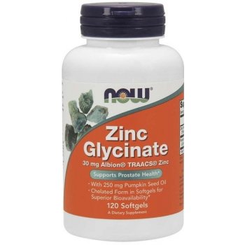 Now Foods Glycinát Zinečnatý 30 mg 120 kapslí