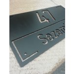 Popisné číslo s vlastním textem 20x40cm - .Plastová deska (černá RAL 9005) – Zbozi.Blesk.cz