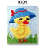 VTC Vyšívací sada s předtištěným motivem 70262/9701 kuře žluto-modrá 17x20,5cm – Hledejceny.cz