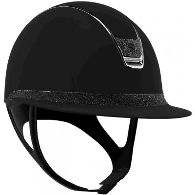 Samshield Jezdecká helma Miss Shield Shadowmatt 2.0 Crystal Fabric FB Blazon Chrome Black černá – Sleviste.cz