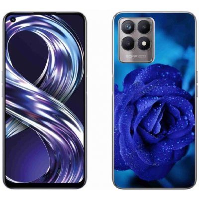 Pouzdro mmCase Gelové Realme 8i - modrá růže – Zboží Živě