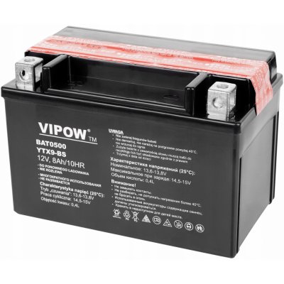 Vipow Baterie motocyklová 12V / 8Ah – Zboží Živě