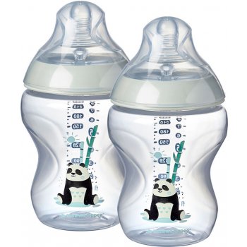 Tommee Tippee láhev s obrázky C2N 2ks me růžová 260ml