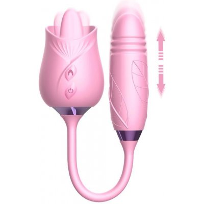 Martinella Martinella Double Tongue Cliris Stimulator and Thrusting Egg Pink – Zboží Mobilmania