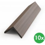 B2B Partner Ukončovací lišty k WPC terasovým prknům koextrudované 50 x 2850 mm rosewood 10 ks – Hledejceny.cz