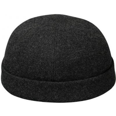 Fiebig Headwear since 1903 Vlněná šedá čepice Shetland melange Docker cap – Hledejceny.cz