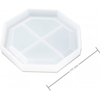 Manumi Silikonová forma na odlévání křišťálové pryskyřice podtácek oktagon 111x111x12mm 1 ks – Sleviste.cz