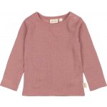 Dětské triko s dlouhým rukávem z merino vlny Petit piao růžové – Zboží Dáma