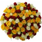 Kytice 100 míchaných růží MONICA 50 cm – Sleviste.cz