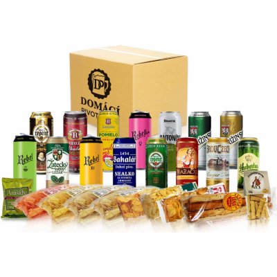 Domácí pivotéka Pivo v plechu sada 9 pochutin 15+9 0°-12° 15 x 0,5 l (set) – Zboží Dáma