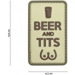 101 INC Nášivka 3D PVC Beer and Tits coyote – Hledejceny.cz
