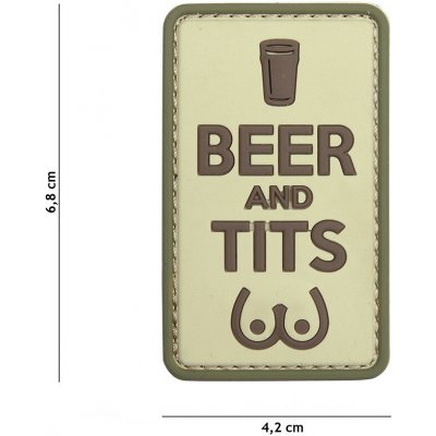 101 INC Nášivka 3D PVC Beer and Tits coyote – Hledejceny.cz
