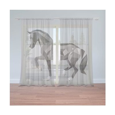 Sablio Záclony Kůň: 2ks 150x250cm – Hledejceny.cz