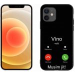 mmCase na iPhone 12 mini - víno volá černé pozadí – Zboží Mobilmania