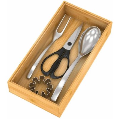 Zeller Present Organizér do šuplíku kuchyně i koupelny, příborník BAMBOOZ (30x15x7) – Zboží Dáma