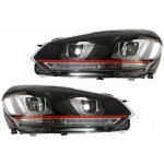 KITT RHD Headlights suitable for VW Golf 6 VI (2008-2013) Golf 7 3D LED DRL U-Design LED Flowing Turning Light Red Stripe – Sleviste.cz