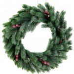Home Styling Collection Vánoční věnec s jeřabinami a sněhovým efektem, 42 cm zelený – Hledejceny.cz