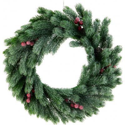 Home Styling Collection Vánoční věnec s jeřabinami a sněhovým efektem, 42 cm zelený – Hledejceny.cz