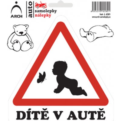 Walteco Dítě v autě - veselá holka, 150x180mm, samolepka , 20181 – Sleviste.cz