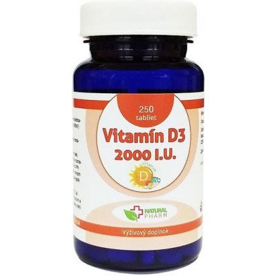 Natural Pharm Vitamín D3 2000 I.U. 250 tablet – Hledejceny.cz