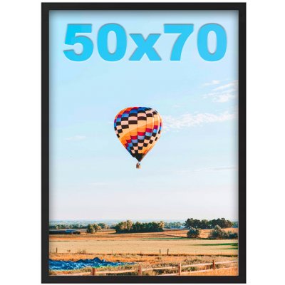 RÁMEČEK NA FOTOGRAFIE 50x70 ČERNÝ B2 Velký fotorámeček Foto Plakát Závěsná MDF – Hledejceny.cz