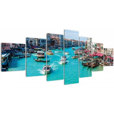 Obraz - Canal Grande, Benátky, Itálie, sedmidílný 210x100 cm – Hledejceny.cz