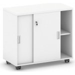 Mirelli, Kancelářská zasouvací skříňka na kolečkách 800 x 420 x 750 mm, bílá – Sleviste.cz