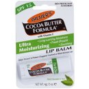 Palmer's Face & Lip hydratační balzám na rty SPF 15 příchuť Dark Chocolate & Fresh Breath Cocoa Butter Formula ( Long Lasting Moisture, Fresh Breath, Soothing with Vitamin E) 4 g