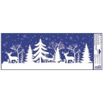 Anděl Přerov Okenní fólie zimní zvířata les a hory s glitry 60 x 22,5 cm – Hledejceny.cz