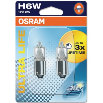 Osram Ultra Life 64132ULT-02B H6W BAX9s 12V 6W 2ks