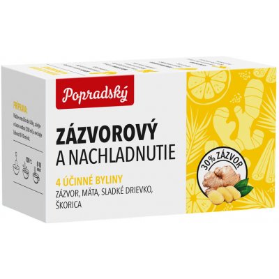 Popradský čaj Zázvorový při nachlazení 15 x 1,5 g – Zbozi.Blesk.cz