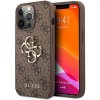 Pouzdro a kryt na mobilní telefon Apple Pouzdro Guess PU 4G Metal Logo iPhone 13 Pro hnědé