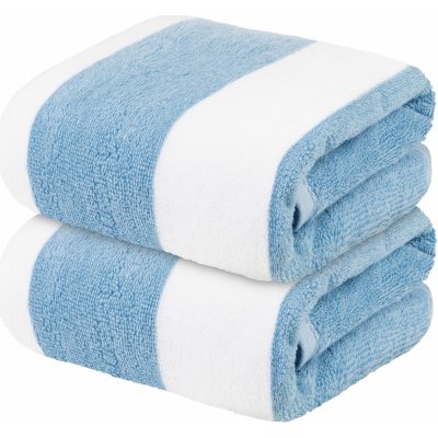 Livarno home Prémiový froté ručník 50 x 100 cm 2 ks modrá a bílá – Zboží Mobilmania