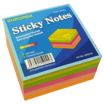 Notes Y Neon 75 x 75 mm mix barev – Zbozi.Blesk.cz